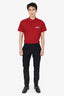 Lanvin Black/Red Wool Top Stitch Pants Size 46 Mens