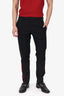 Lanvin Black/Red Wool Top Stitch Pants Size 46 Mens