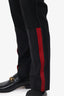 Lanvin Black/Red Wool Top Stitch Pants Size 46 Mens