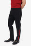 Lanvin Black/Red Wool Top Stitch Pants Size 46 Mens