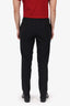 Lanvin Black/Red Wool Top Stitch Pants Size 46 Mens