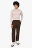 DL1961 Brown Twill 'Orville' Straight Trousers Size 31 Mens