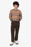 DL1961 Brown Twill 'Orville' Straight Trousers Size 31 Mens