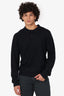 DL1961 Black Wool Knit Long Sleeve Polo Sweater Size L Mens