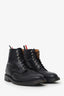 Thom Browne Black Leather Brogue Lace Up Boots Size 8 Mens