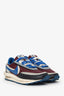 Sacai x Nike Blue/Burgundy Suede/Leather Sneakers Size 9