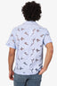 Wales Bonner Blue Lace Short Sleeve Shirt Size 50 Mens