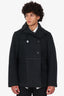 Jil Sander Grey Wool Top Stitch Coat Size 48 Mens