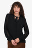 Paige Black Silk Lace Detail Button Down Blouse Size S