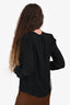 Paige Black Silk Lace Detail Button Down Blouse Size S