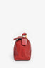 Loewe Red Leather Small Puzzle Bag with Strap