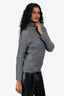 Pleats Please Grey Pleated Turtleneck Neck Top Size 3