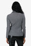 Pleats Please Grey Pleated Turtleneck Neck Top Size 3