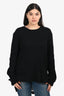 Ann Demeulemeester Black Wool/Crochet Back Sweater Size S