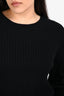 Ann Demeulemeester Black Wool/Crochet Back Sweater Size S