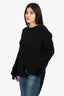 Ann Demeulemeester Black Wool/Crochet Back Sweater Size S