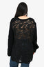 Ann Demeulemeester Black Wool/Crochet Back Sweater Size S