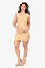Norma Kamali Beige Slinky Mini Dress Size S