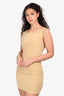 Norma Kamali Beige Slinky Mini Dress Size S
