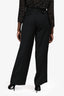 Golden Goose Black Wool High Rise Wide Leg Trousers Size 42