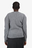 Ami Grey Cashmere/Wool Logo Sweater Size XL
