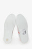 Hermès White/Orange Leather 'Avantage' Sneakers Size 37