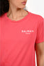 Balmain Pink Logo T-Shirt Est. Size S/M