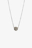 Piaget 18K White Gold .23ct Diamond Rose Pendant Necklace