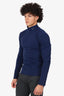Prada NavyTechnical Jersey Triangle Logo Turtleneck Sweater Size L