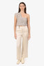 Peserico Beige Linen Trousers Size 42