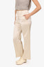 Peserico Beige Linen Trousers Size 42