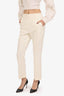 Max Mara Cream Wool Straight Leg Pants Size 4