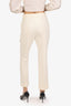Max Mara Cream Wool Straight Leg Pants Size 4