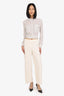 Theory Cream Crepe Pants Size 00