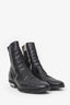Ruggero Guidi Black Leather Zip-Up Boots Size 40
