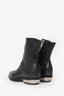 Ruggero Guidi Black Leather Zip-Up Boots Size 40