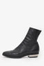 Ruggero Guidi Black Leather Zip-Up Boots Size 40
