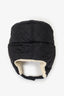 Pre-Loved Chanel™ Black Quilted Trapper 'Coco Neige' Hat With Cream Shearling Size M