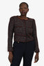Pre-Loved Chanel™ 2002 Burgundy Wool Tweed Jacket Size 40
