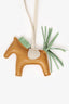 Hermès Brown/Green Leather Rodeo MM Charm