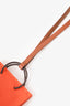 Hermes Orange Leather Bag Charm