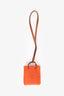 Hermes Orange Leather Bag Charm