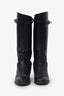 Hermès Black Leather Kelly Buckle Jumping Boot Size 36
