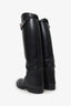 Hermès Black Leather Kelly Buckle Jumping Boot Size 36