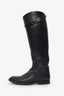Hermès Black Leather Kelly Buckle Jumping Boot Size 36