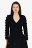 Pre-Loved Chanel™ Black Cashmere Bow Sleeve Sweater Size 36