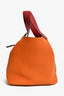 Hermes 2016 Orange Clemence Rouge Swift Bicolour Leather Picotin 22