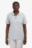 Burberry London Grey Cotton Polo T-Shirt Size L Mens