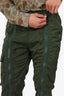 Stone Island Green Nylon Cargo Zip Front Pants Size 30
