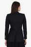 Saint Laurent Black Wool Double Breasted Blazer Size 36
